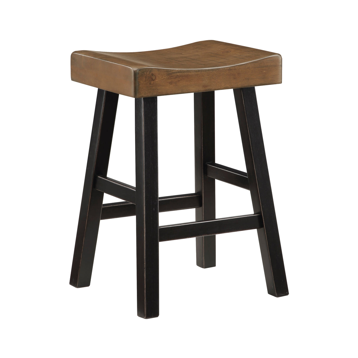 Caspian Black/Brown Counter Height Stool, Set of 2 by Homelegance at Eve Furniture