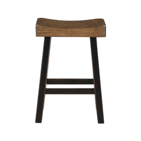 Caspian Black/Brown Pub Height Stool, Set of 2 by Homelegance at Eve Furniture