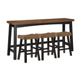 Caspian Black/Brown Pub Height Stool, Set of 2 by Homelegance at Eve Furniture