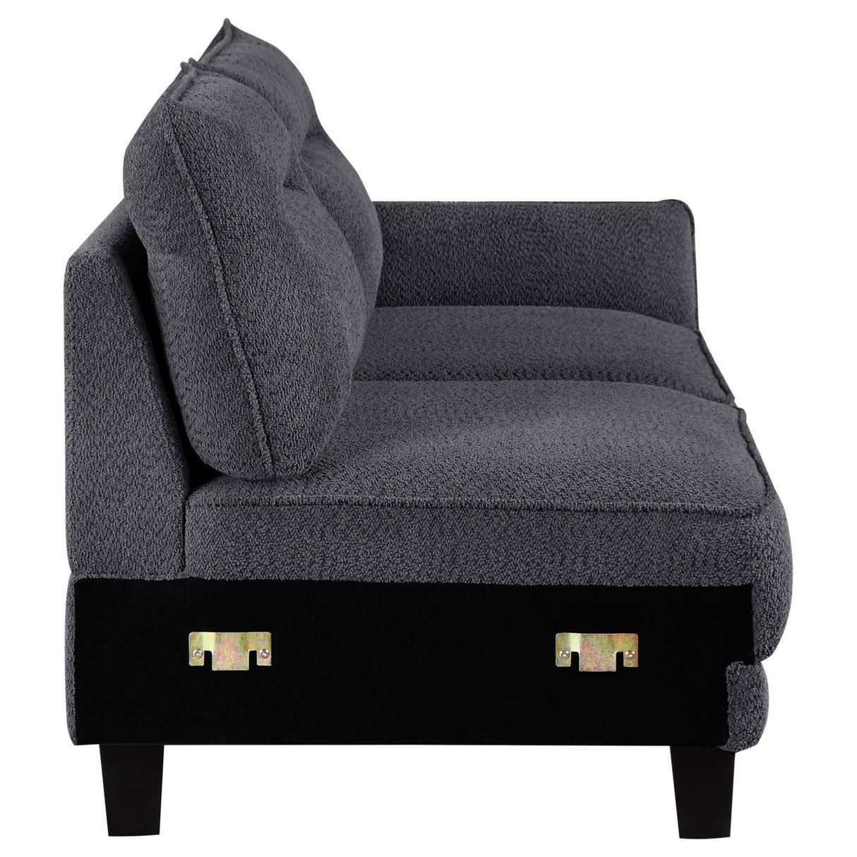 Caspian Grey Upholstered Curved Arms Sectional Sofa by Coaster at Eve Furniture