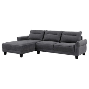 Caspian Grey Upholstered Curved Arms Sectional Sofa by Coaster at Eve Furniture