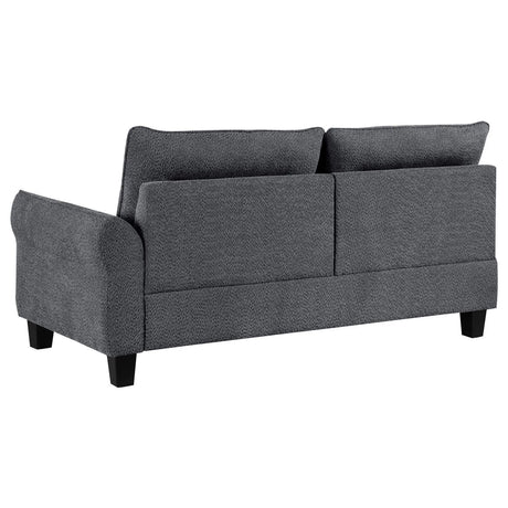 Caspian Grey Upholstered Curved Arms Sectional Sofa by Coaster at Eve Furniture