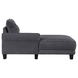 Caspian Grey Upholstered Curved Arms Sectional Sofa by Coaster at Eve Furniture