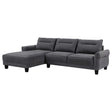 Caspian Grey Upholstered Curved Arms Sectional Sofa by Coaster at Eve Furniture