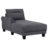 Caspian Grey Upholstered Curved Arms Sectional Sofa by Coaster at Eve Furniture