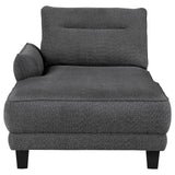 Caspian Grey Upholstered Curved Arms Sectional Sofa by Coaster at Eve Furniture