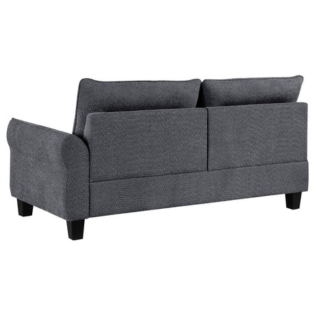 Caspian Grey Upholstered Curved Arms Sectional Sofa by Coaster at Eve Furniture