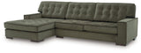 Caspian-Town Olive 2-Piece Left Arm Facing (LAF) Chaise Sectional by Ashley at Eve Furniture