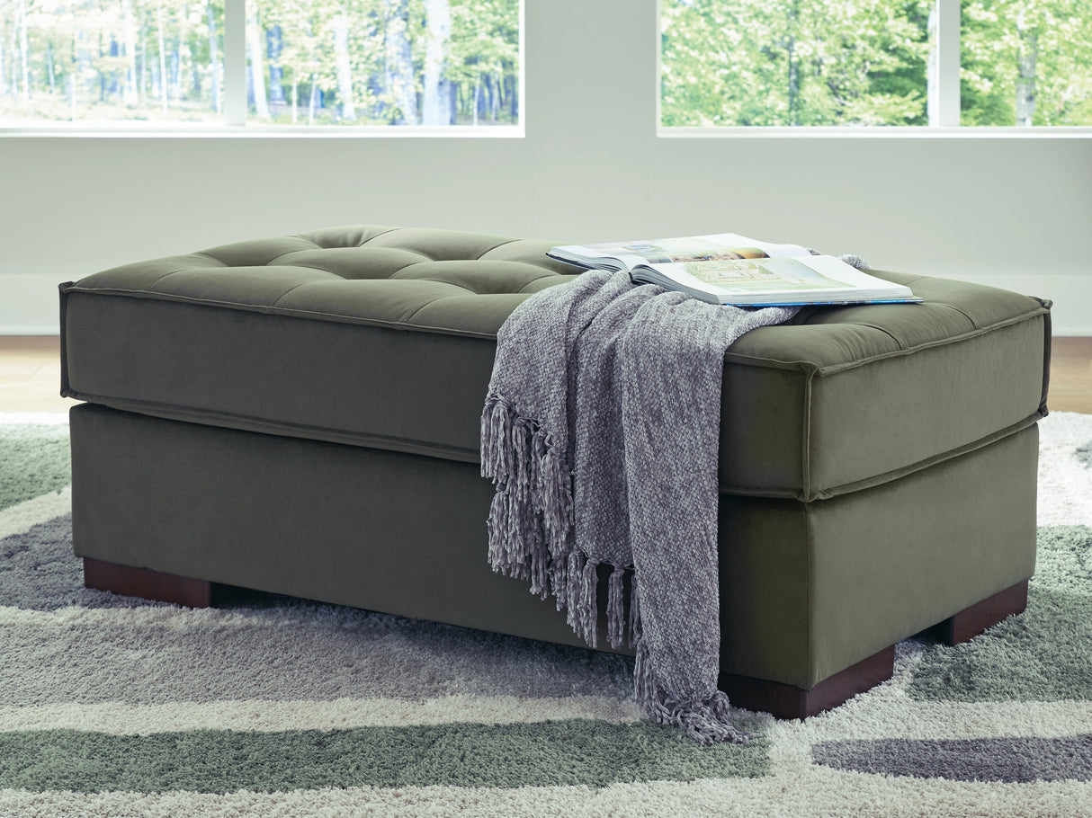 Caspian-Town Olive Oversized Accent Ottoman by Ashley at Eve Furniture