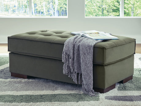 Caspian-Town Olive Oversized Accent Ottoman by Ashley at Eve Furniture