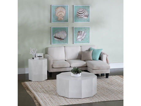 Caspian White Cocktail Table by Crestview at Eve Furniture