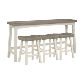 Caspian White/Coffee 4-Piece Pack Counter Height Set by Homelegance at Eve Furniture