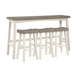 Caspian White/Coffee 4-Piece Pack Pub Height Set by Homelegance at Eve Furniture