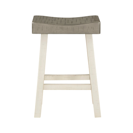 Caspian White/Coffee Counter Height Stool, Set of 2 by Homelegance at Eve Furniture