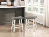 Caspian White/Coffee Counter Height Stool, Set of 2 by Homelegance at Eve Furniture