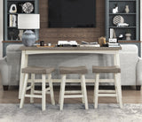 Caspian White/Coffee Counter Height Stool, Set of 2 by Homelegance at Eve Furniture