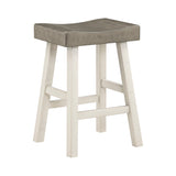 Caspian White/Coffee Counter Height Stool, Set of 2 by Homelegance at Eve Furniture