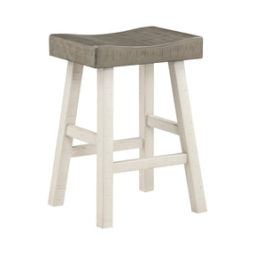 Caspian White/Coffee Counter Height Stool, Set of 2 by Homelegance at Eve Furniture