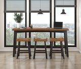 Caspian White/Coffee Pub Height Stool, Set of 2 by Homelegance at Eve Furniture