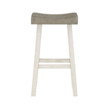 Caspian White/Coffee Pub Height Stool, Set of 2 by Homelegance at Eve Furniture