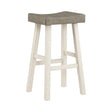 Caspian White/Coffee Pub Height Stool, Set of 2 by Homelegance at Eve Furniture