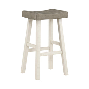 Caspian White/Coffee Pub Height Stool, Set of 2 by Homelegance at Eve Furniture