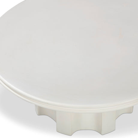 Cassandra 38" Ivory Indoor/Outdoor Concrete Round Coffee Table by TOV Furniture at Eve Furniture