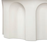 Cassandra 38" Ivory Indoor/Outdoor Concrete Round Coffee Table by TOV Furniture at Eve Furniture
