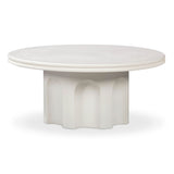 Cassandra 38" Ivory Indoor/Outdoor Concrete Round Coffee Table by TOV Furniture at Eve Furniture