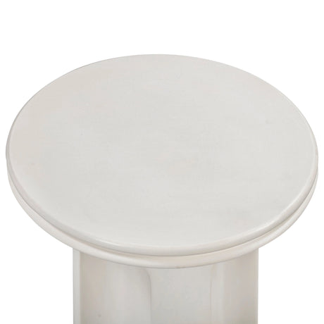 Cassandra Ivory Indoor/Outdoor Concrete Side Table by TOV Furniture at Eve Furniture