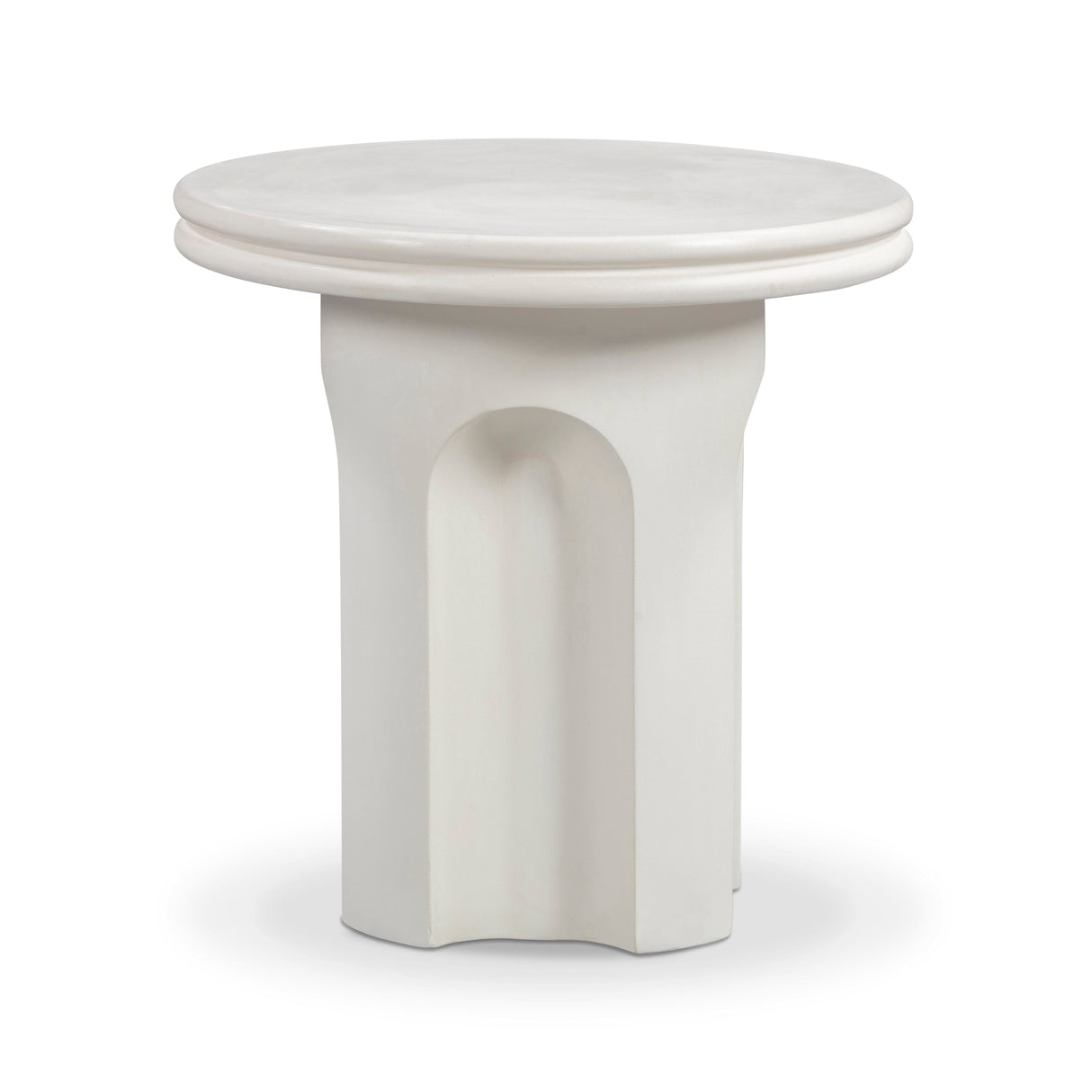 Cassandra Ivory Indoor/Outdoor Concrete Side Table by TOV Furniture at Eve Furniture