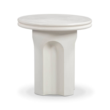 Cassandra Ivory Indoor/Outdoor Concrete Side Table by TOV Furniture at Eve Furniture