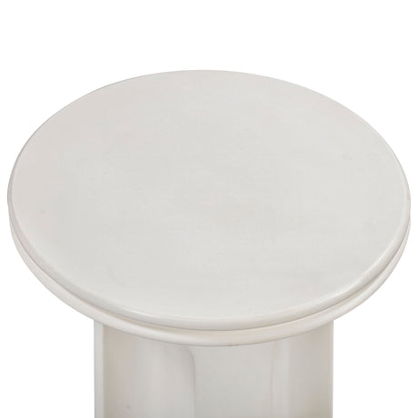 Cassandra Ivory Indoor/Outdoor Concrete Side Table by TOV Furniture at Eve Furniture