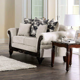 Cassani Walnut & Light Gray Stationary Sofa & Loveseat by Furniture of America at Eve Furniture