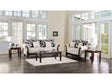 Cassani Walnut & Light Gray Stationary Sofa & Loveseat by Furniture of America at Eve Furniture