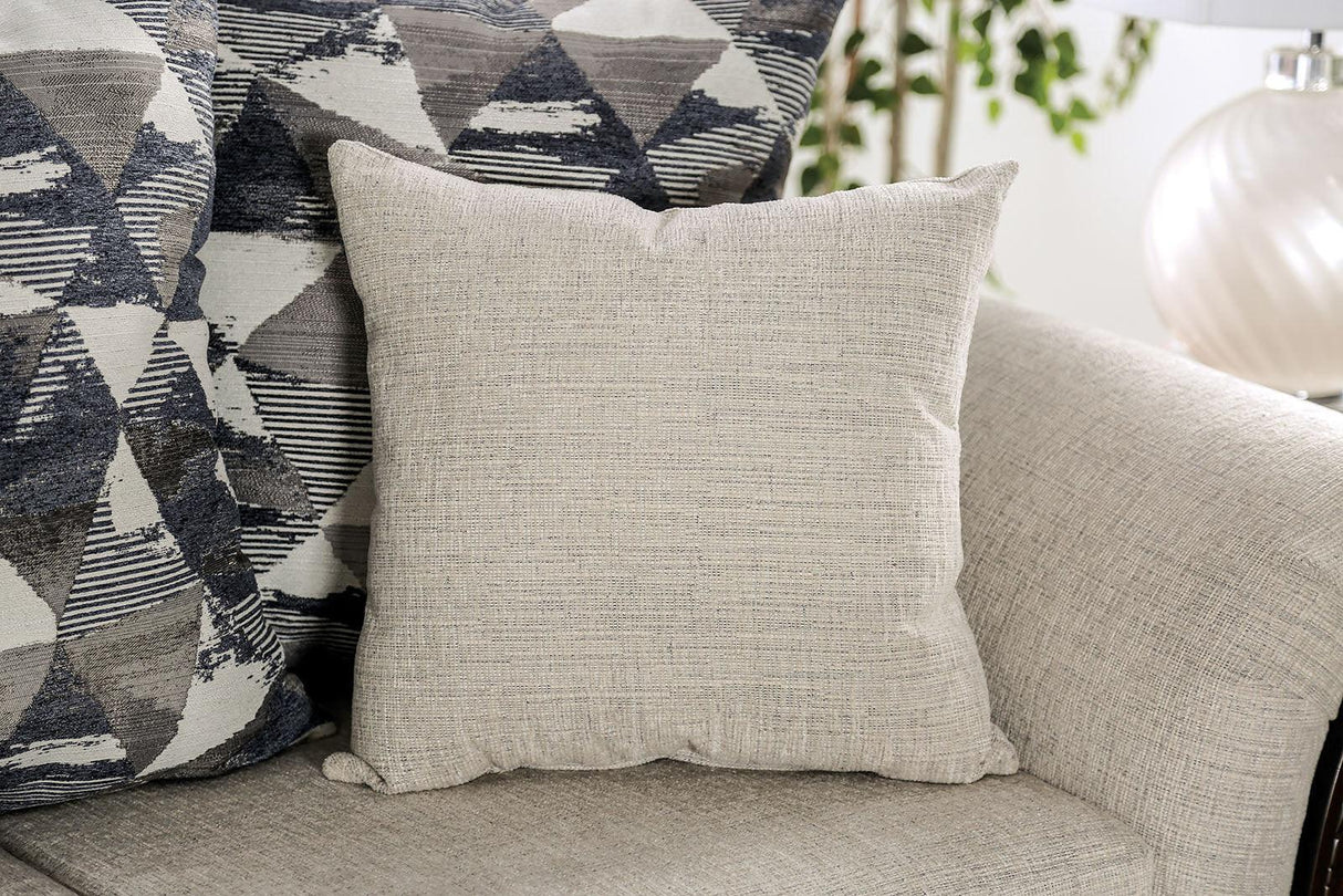 Cassani Light Gray/Walnut Loveseat by Furniture of America at Eve Furniture