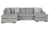 Casselbury Cement 2-Piece Left Arm Facing (LAF) Chaise Sectional by Ashley at Eve Furniture