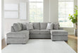 Casselbury Cement 2-Piece Left Arm Facing (LAF) Chaise Sectional by Ashley at Eve Furniture