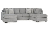 Casselbury Cement 2-Piece Right Arm Facing (RAF) Chaise Sectional by Ashley at Eve Furniture