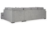 Casselbury Cement 2-Piece Right Arm Facing (RAF) Chaise Sectional by Ashley at Eve Furniture
