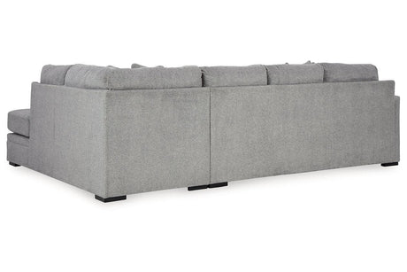 Casselbury Cement 2-Piece Right Arm Facing (RAF) Chaise Sectional by Ashley at Eve Furniture