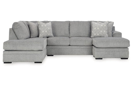 Casselbury Cement 2-Piece Sectional with Chaise by Ashley at Eve Furniture