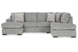 Casselbury Cement 2-Piece Sectional with Chaise by Ashley at Eve Furniture