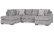 Casselbury Cement 2-Piece Sectional with Chaise by Ashley at Eve Furniture