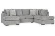 Casselbury Cement 2-Piece Sectional with Chaise by Ashley at Eve Furniture