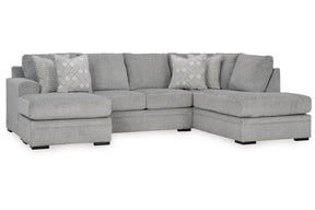 Casselbury Cement 2-Piece Sectional with Chaise by Ashley at Eve Furniture