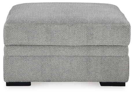 Casselbury Cement Ottoman With Storage by Ashley at Eve Furniture