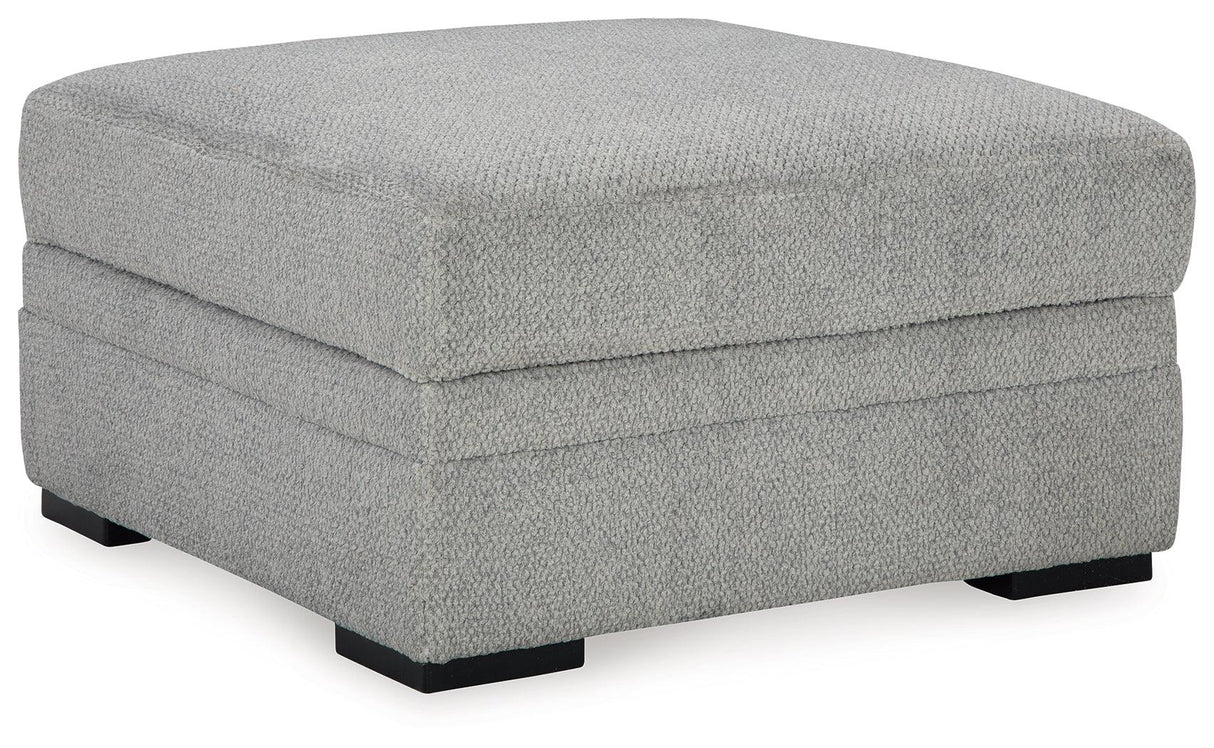 Casselbury Cement Ottoman With Storage by Ashley at Eve Furniture