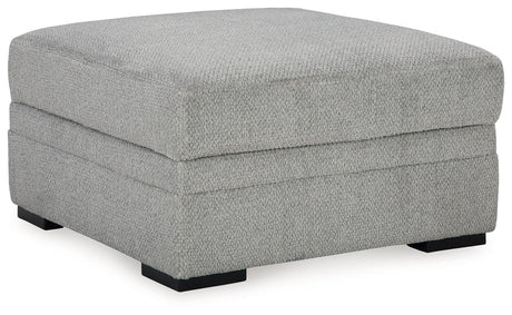 Casselbury Cement Ottoman With Storage by Ashley at Eve Furniture