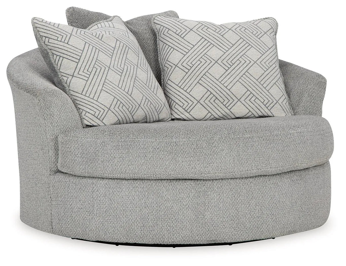Casselbury Cement Oversized Swivel Accent Chair by Ashley at Eve Furniture